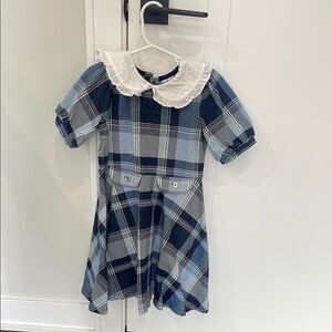 Janie and Jack Blue A-Line Dress with Peter Pan Collar
